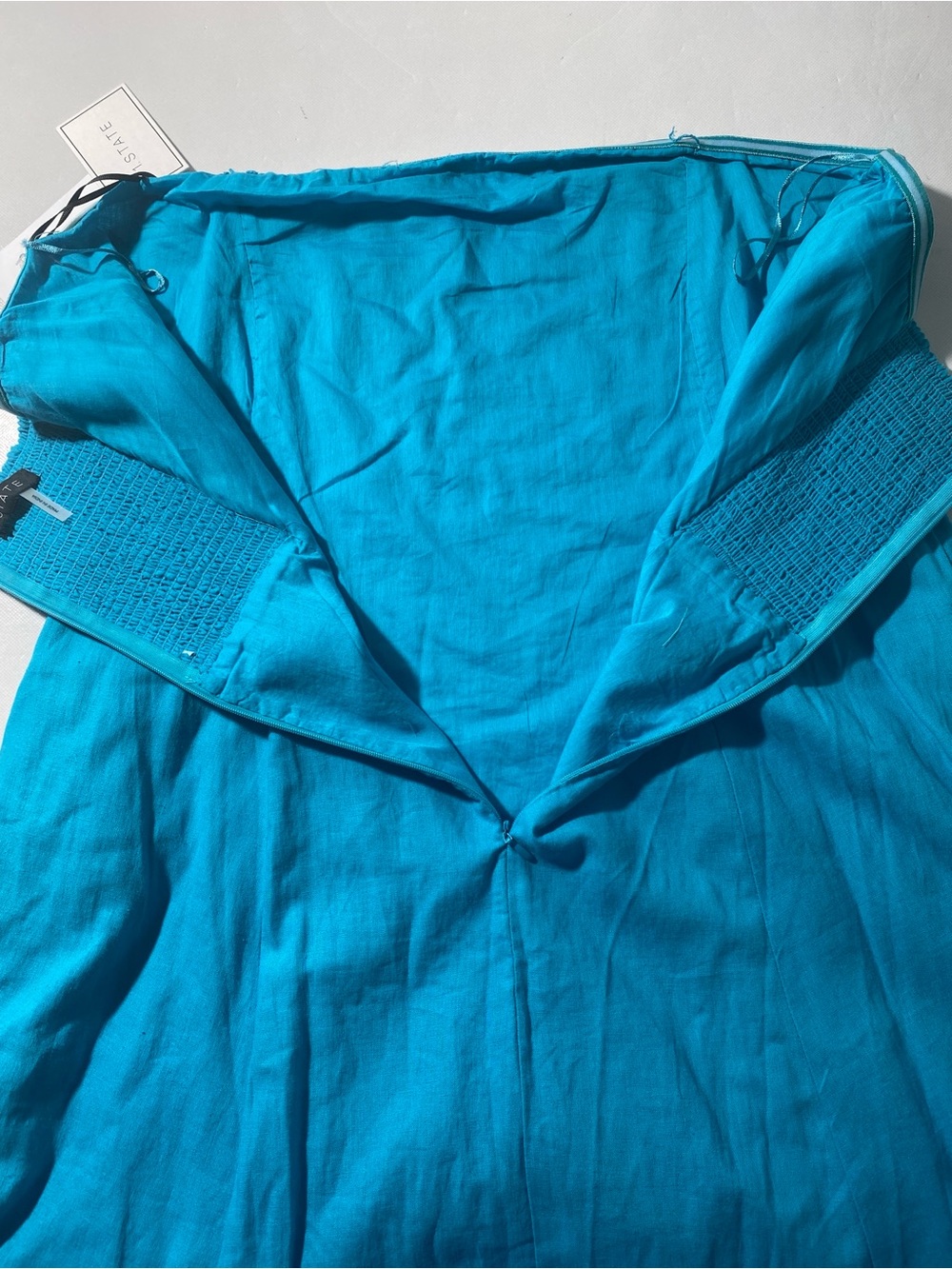 NEW Womens 1.State Daylight Dreams Strapless Maxi Dress Laguna Mist $129 - Picture 12 of 13